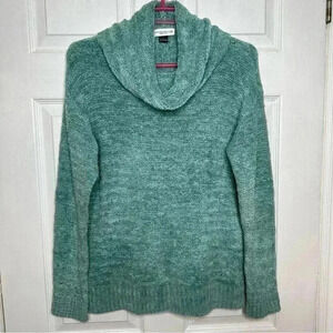 Northern Reflections Cowl Neck Sweater Greenish-Blue  Size Small